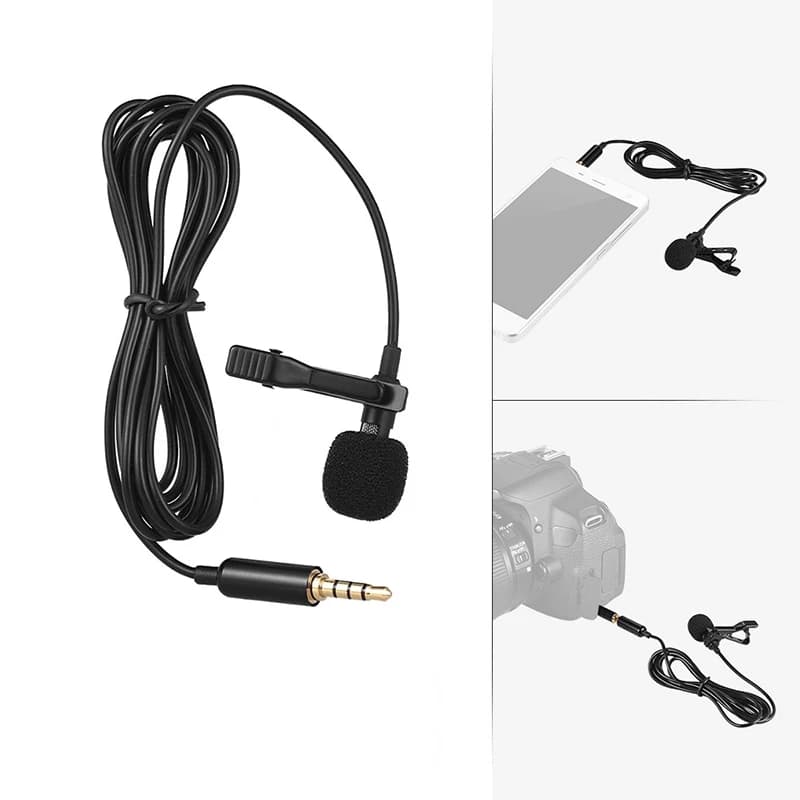 Portable Mini Lapel Lavalier Tie Clip Metal Mono USB A / Type C Mic 3.5mm With Collar Clip Microphone For PC Laptop Loud Speaker - 3