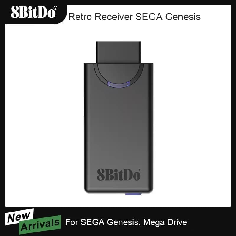 8BitDo Retro Receiver Wireless Bluetooth Adapter Dongle for The Original Sega Genesis and Mega Drive Analogue Mega SG Console