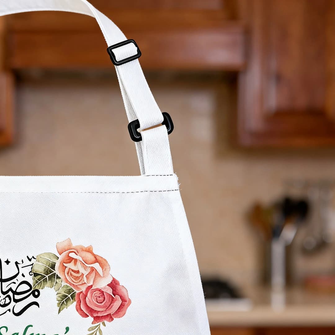 مريلة رمضان مخصصة باسم للأم المسلمة الزوجة المضيفة هدية رمضان كريم عيد مبارك ديكور مطبخ - 3