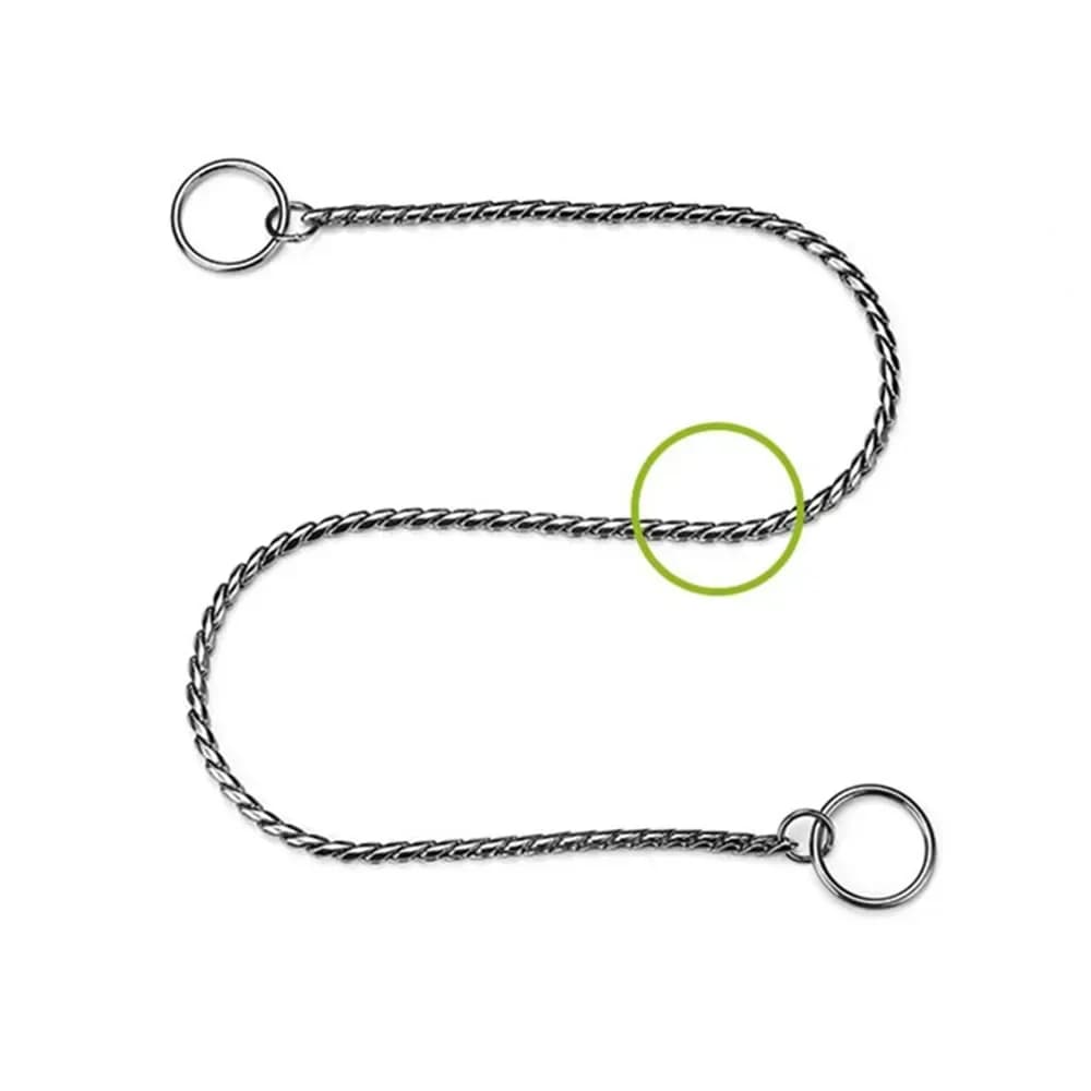 طوق كلب سلسلة ثعبان طوق خنق سلسلة معدنية طوق كلب قلادة للمشي والتدريب مستلزمات حيوانات أليفة للكلاب الصغيرة والمتوسطة والكبيرة - 2