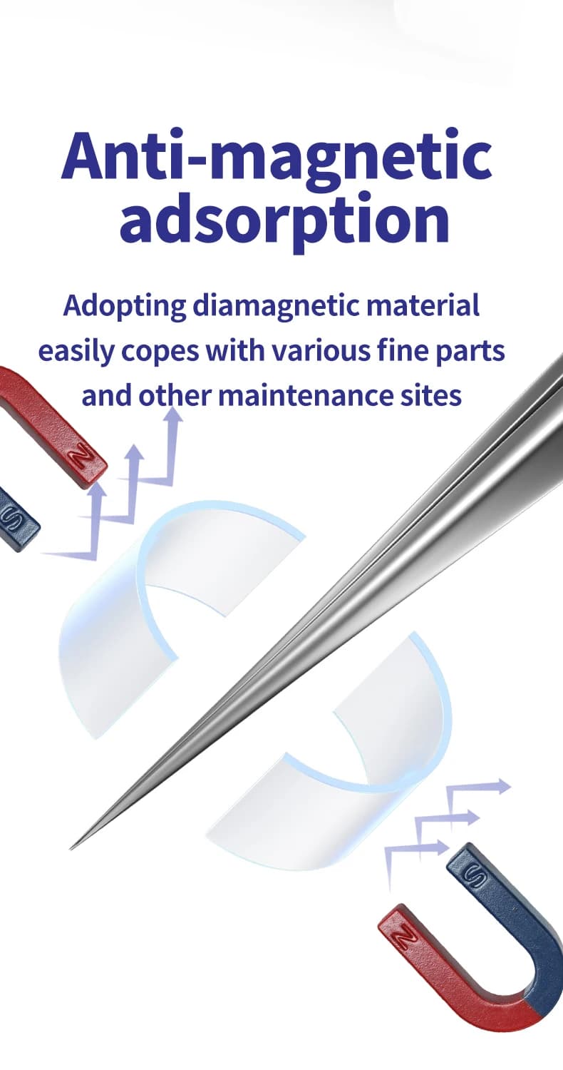 【ميكانيكي】G11 G15New ملاقط مضادة للمغناطيسية عالية الصلابة لإصلاح الهاتف المحمول سلك الذبابة اللوحة الأم BGA لقط أداة دقيقة - 6