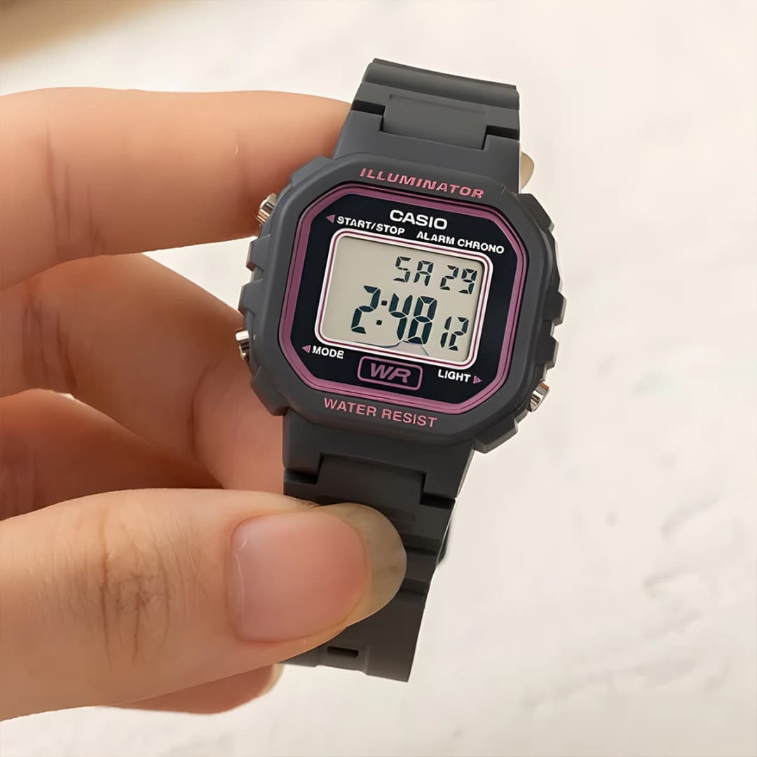 Casio watch for women LED versatile trendy Multifunctional  Electronic Watch relogio LA-20WH-8A - 5