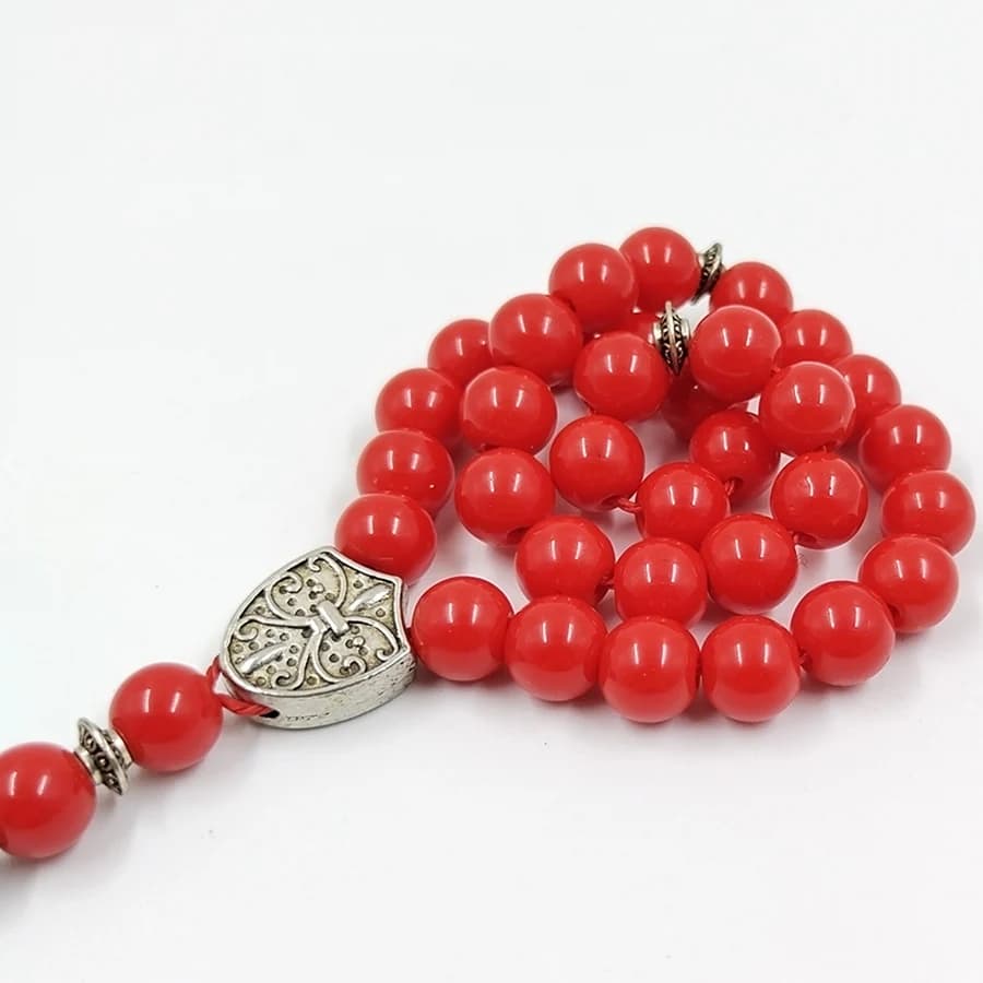 Tasbih Red stone 33 45 66 99 prayer beads misbaha Women jewelry muslim bracelet arabic islamic accessoires - 3