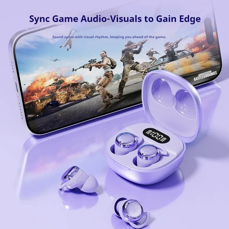 سماعات سوني إكس 62 برو الأصلية للنوم، سماعات رأس صغيرة رياضية ستيريو بلوتوث، سماعات أذن مخفية مع إلغاء الضوضاء، سماعة رأس لاسلكية - 6