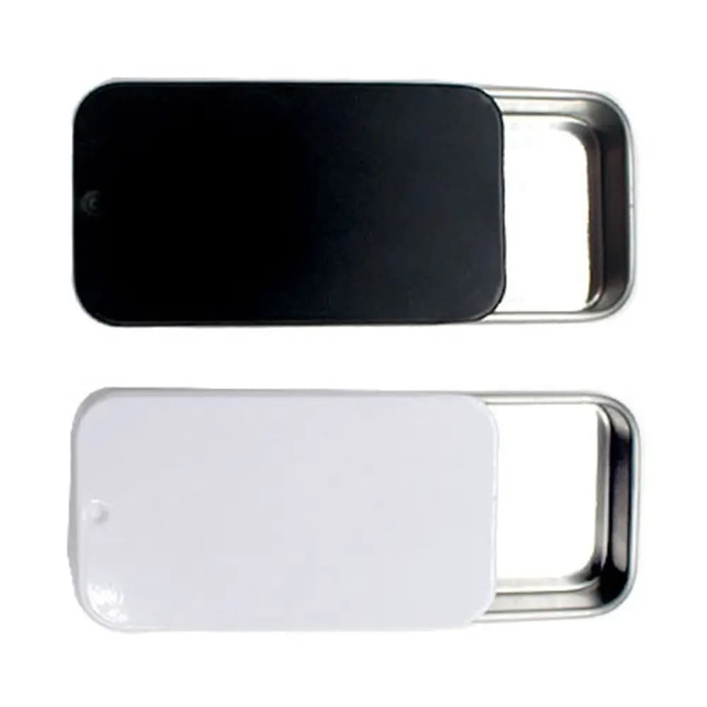 علبة قصدير صغيرة مستطيلة فارغة علبة دفع للحلوى والأقراص علبة حاويات مفصلية من الألمنيوم منظم صغير صندوق تخزين - 2