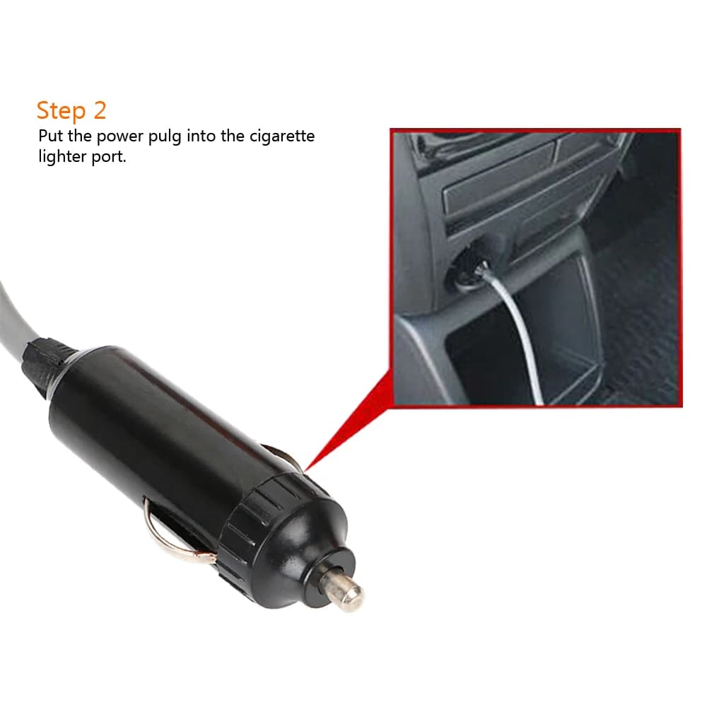 12V RV Caravan Shower With Pipe Pump Cigar Lighter Power Adapter Car Washer Outdoor Camping Travel Washing Nozzles Universal - 5