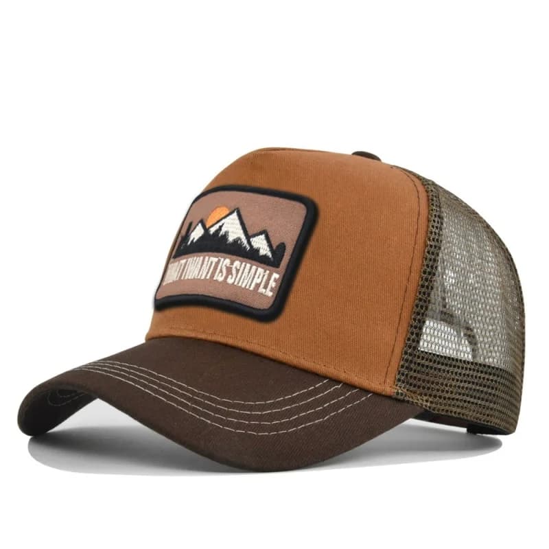 Letter Mesh Breathable Hat Women Men Embroidery Blocking Baseball Cap Sunshade Outdoor Sports Cycling Travel Sun Hat Dad Hat - 2