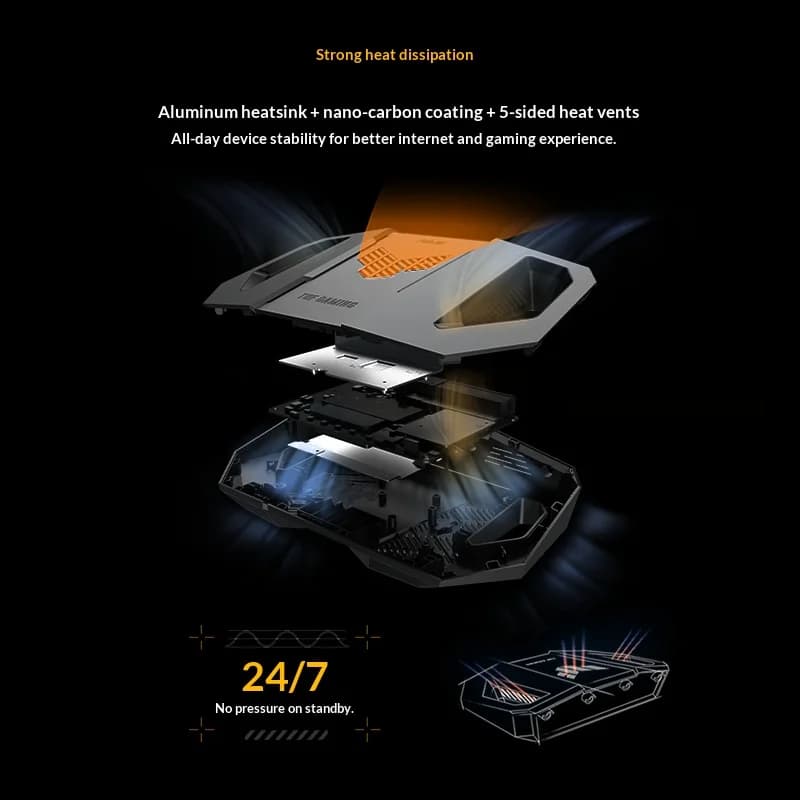 راوتر ASUS WiFi 7 BE3600 TUF Gaming وراوتر AI وراوتر منزلي واي فاي وتوجيه عشوائي للمجموعات وشبكة لاسلكية 5G - 4