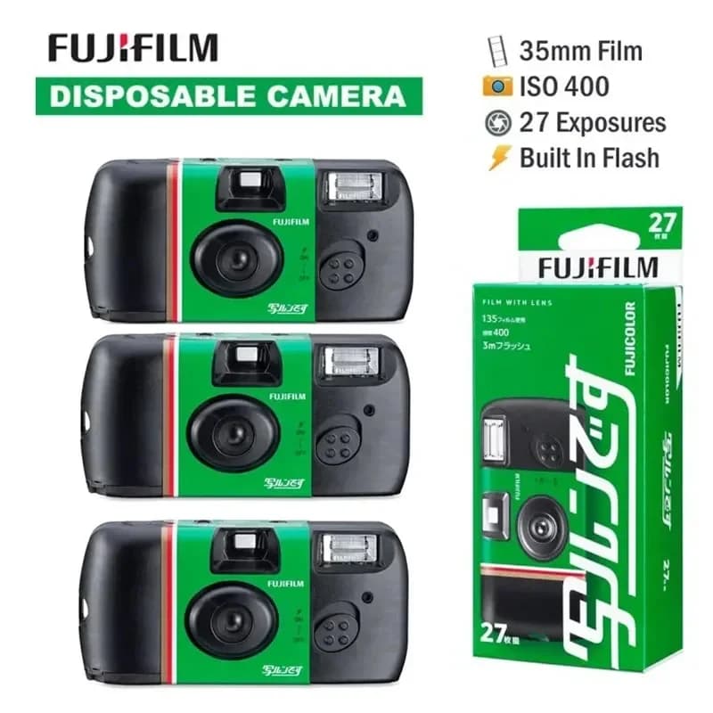 1-6 Pcs Fujifilm Quick Snap ISO400 Disposable Camera Film 27 Exposures Camera QuickSnap Camera Color Film Creative Birthday Gift