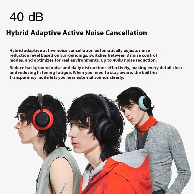 سماعات رأس CMF by NOTHING Pro لاسلكية بلوتوث HIFI، تقليل ضوضاء 40dB، عمر بطارية طويل، هدية لمحبي الألعاب والموسيقى - 3