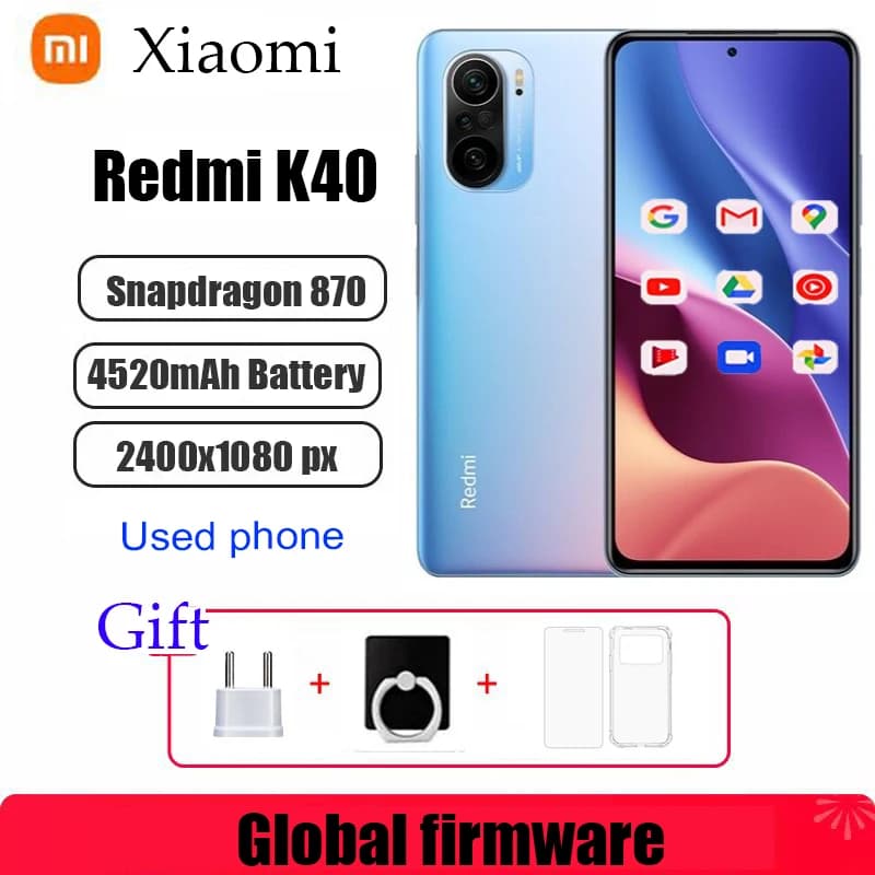 Xiaomi Redmi K40/POCO F3 5G Smartphone CPU Qualcomm Snapdragon 870 Clular phone 48MP Camera used phones
