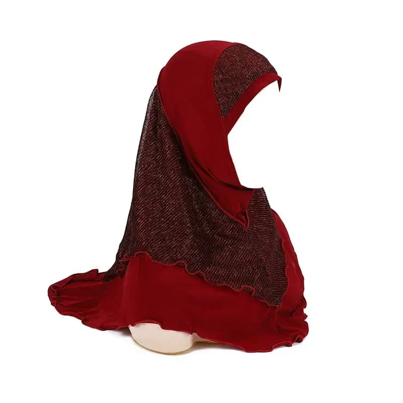 عيد النساء المسلمات عمامة سحب جاهزة حجاب فوري قطعة واحدة وشاح أميرة شالات حجاب عربي غطاء كامل - 4