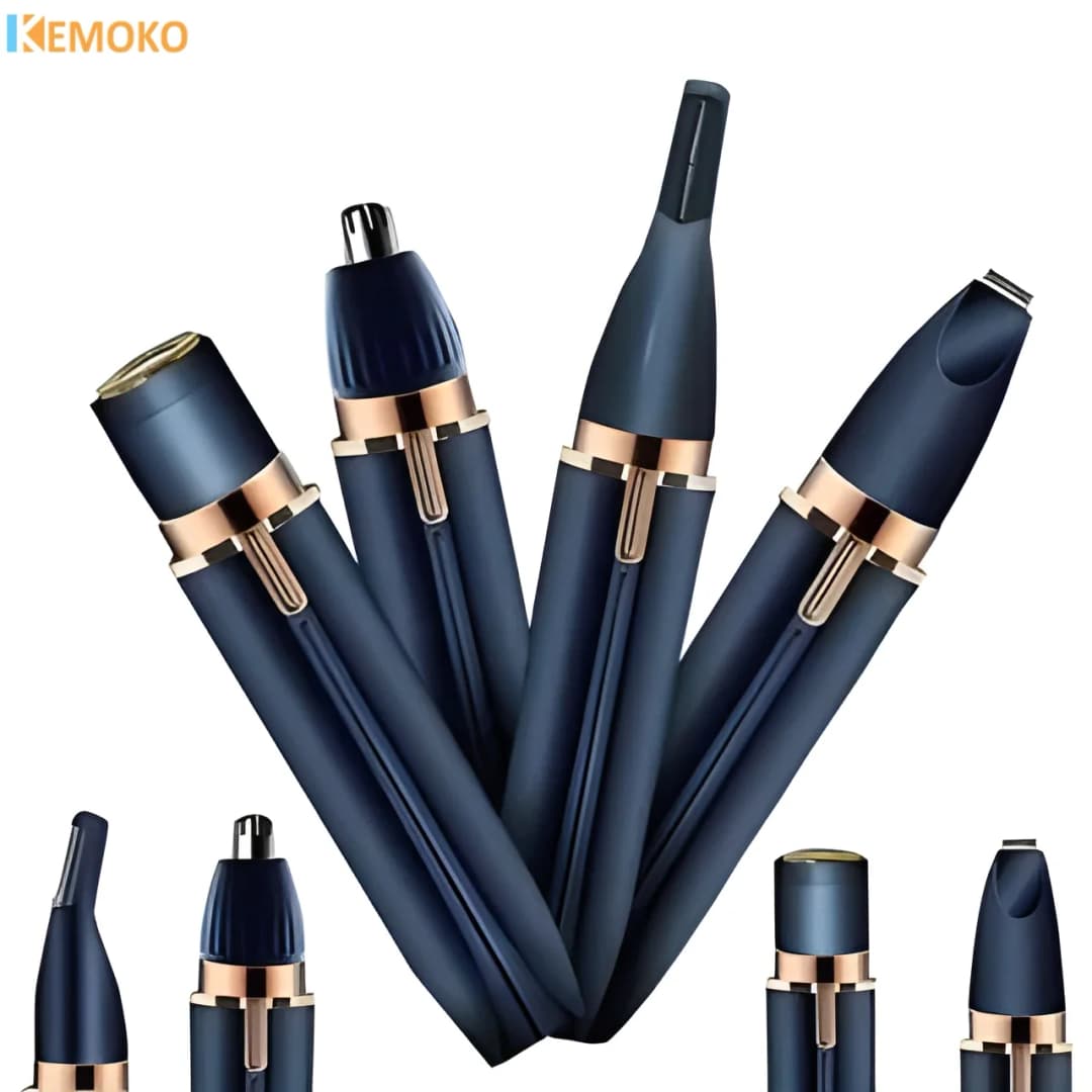 4 في 1 ماكينة حلاقة كهربائية نسائية لإزالة شعر الجسم بالكامل وتشذيب الحاجبين والأنف ومنطقة البكيني