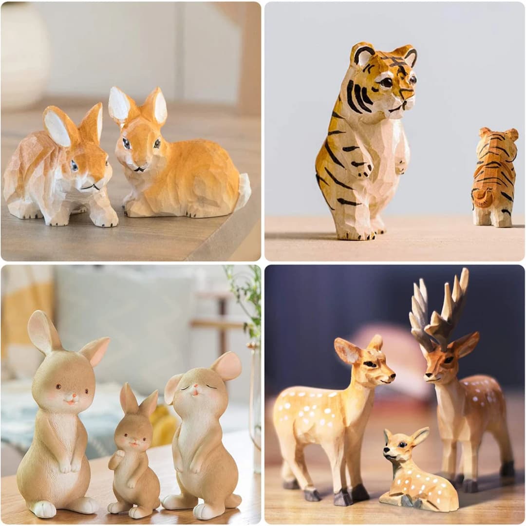 10 قطع من خشب الزيزفون الناعم للنحت، كتل غير مكتملة للفن والحرف اليدوية، مناسبة للمبتدئين والمحترفين - 4