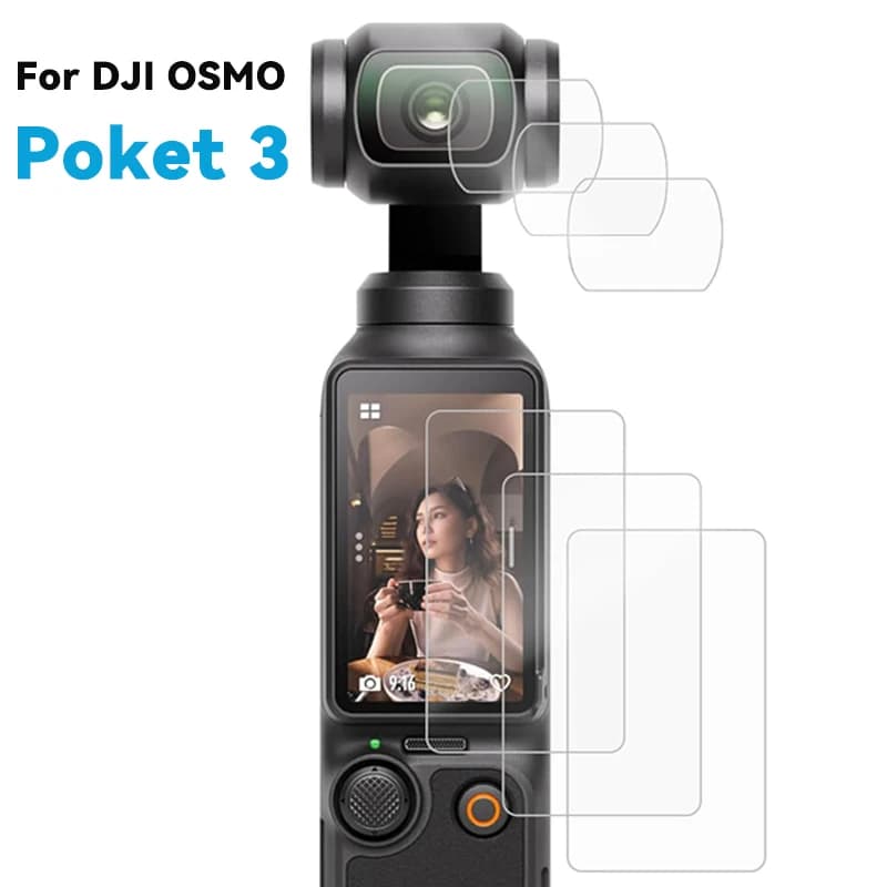9H HD Tempered Glass for DJI OSMO Pocket 3 Screen Protector For DJI Pocket 3 Gimbal Camera Lens Protect Glass Accessories