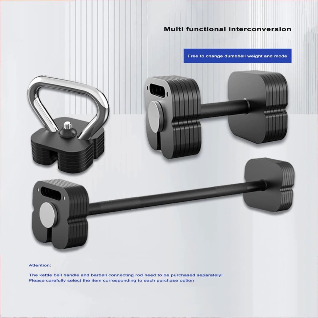 2026 Professional Pure Steel Adjustable Dumbbell 4kg-102kg Fast Adjustable Dumbbell 2kg Incremental Square Plug-in Dumbbell - 2