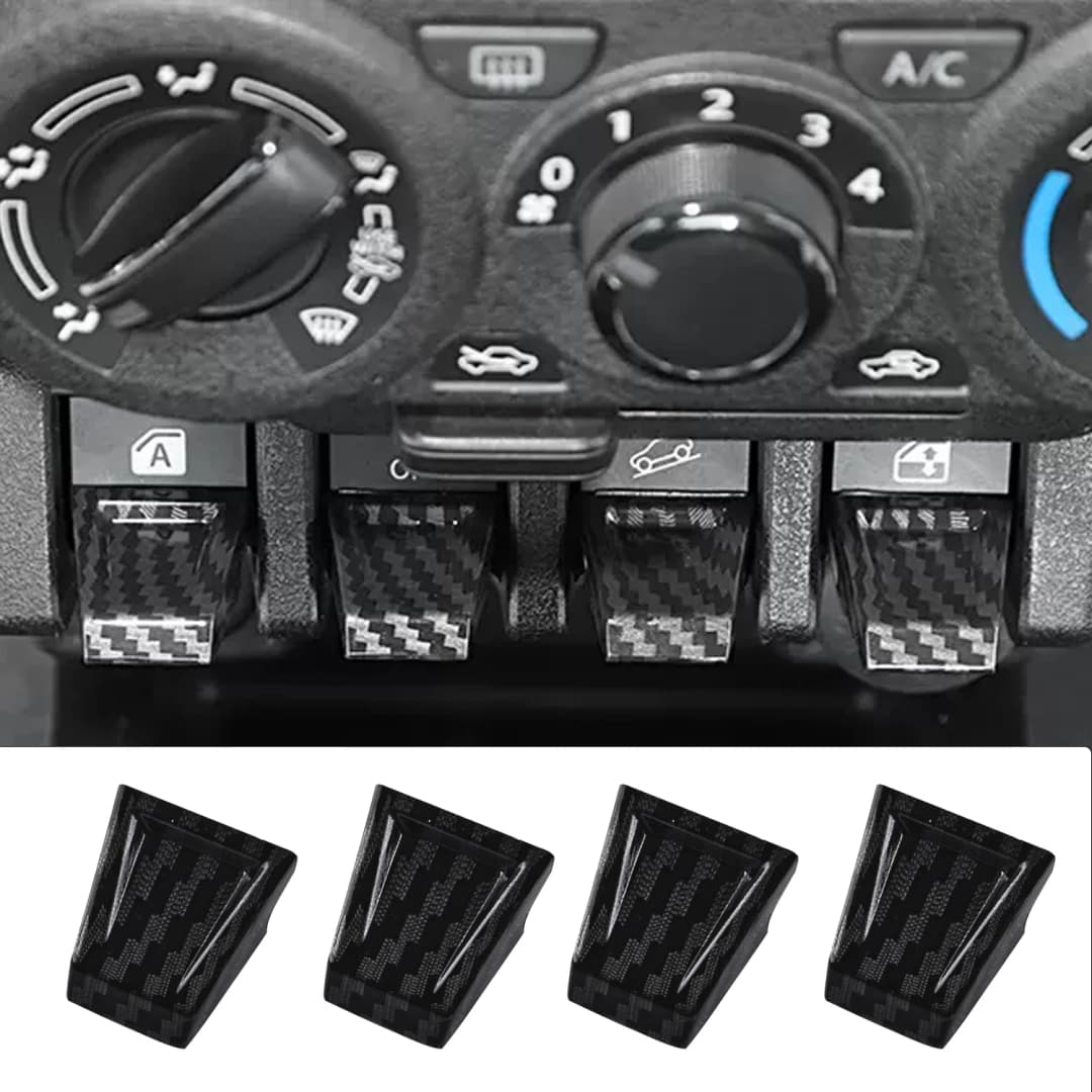 غطاء زخرفي ممتد لزر مفتاح رفع نافذة السيارة من مادة ABS ملصقات لإكسسوارات داخلية لسيارة سوزوكي جيمني 2019-2022 - 5