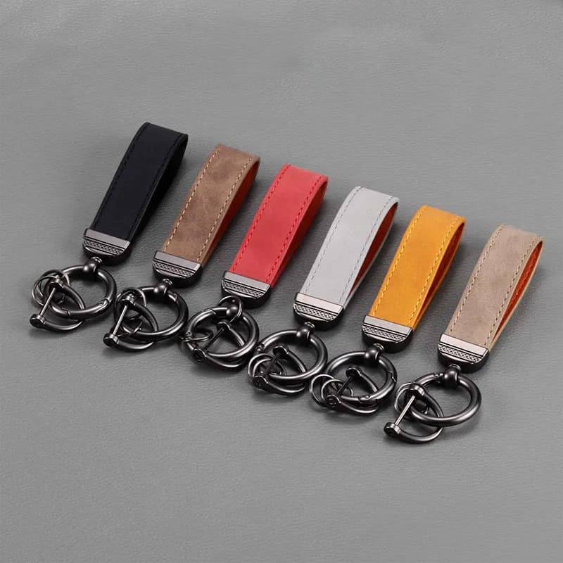 Fashion Handmade Leather Car Keychain Retro Style Men Women Business Cowhide Key Accessories New Simple Unisex Keyrings - 6