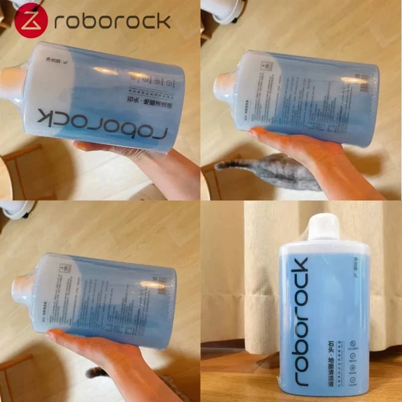 محلول تنظيف أرضيات أصلي Roborock 1L، متوافق مع S6MAXV، H7، H6، S7 MaxV، T7S Plus، Q7 Max، Q5، G10/U10، S50، S55، S5MAX، قطع مضادة للبكتيريا - 4