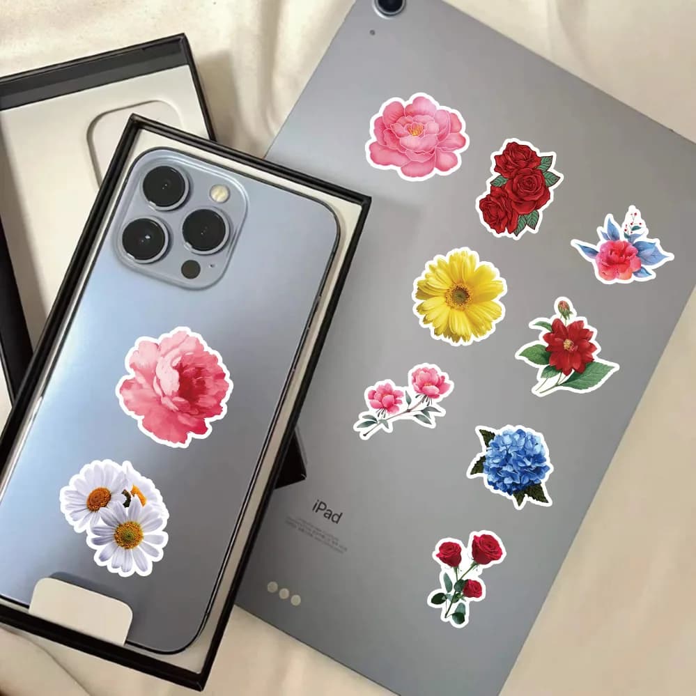 30/60/180 Flowers Stickers Cartoon Cute Decals Toy Stationery Guitar Phone Bicycle Laptop Luggage Car Graffiti Kids Sticker - 5