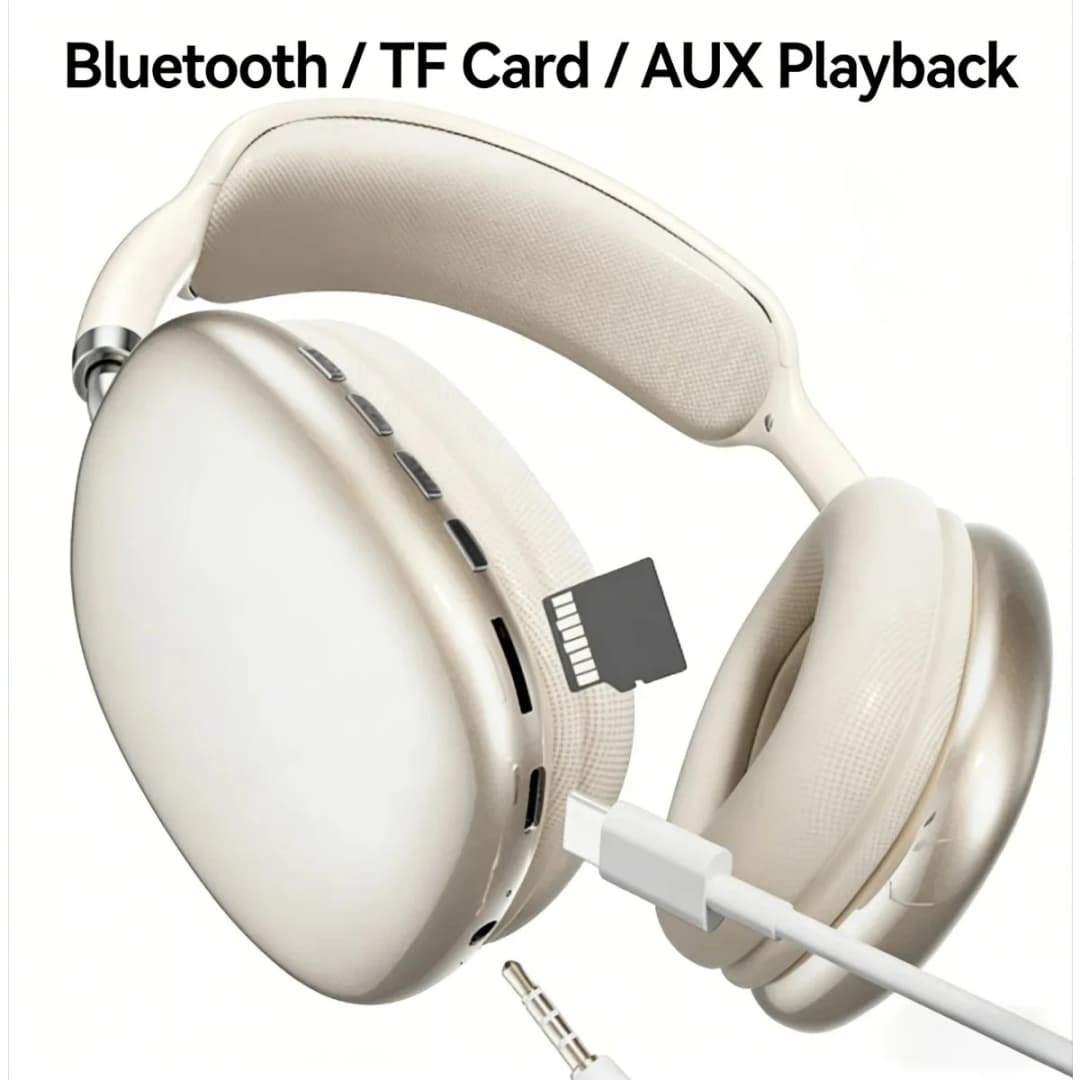 Sony 2619016 5.4 Over-Ear Headphones Foldable Portable Metal Mesh Wired Wireless Dual Mode for Travel Study Sports Music
