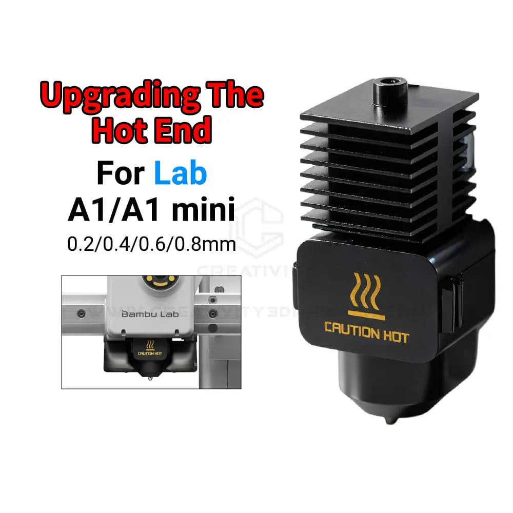Bambu Lab A1/A1 Mini All-in-one Hotends Kit with 0.4/0.6/0.8mm Hardened Steel Nozzle for BambuLab A1 Replace Hotend Kit - 2