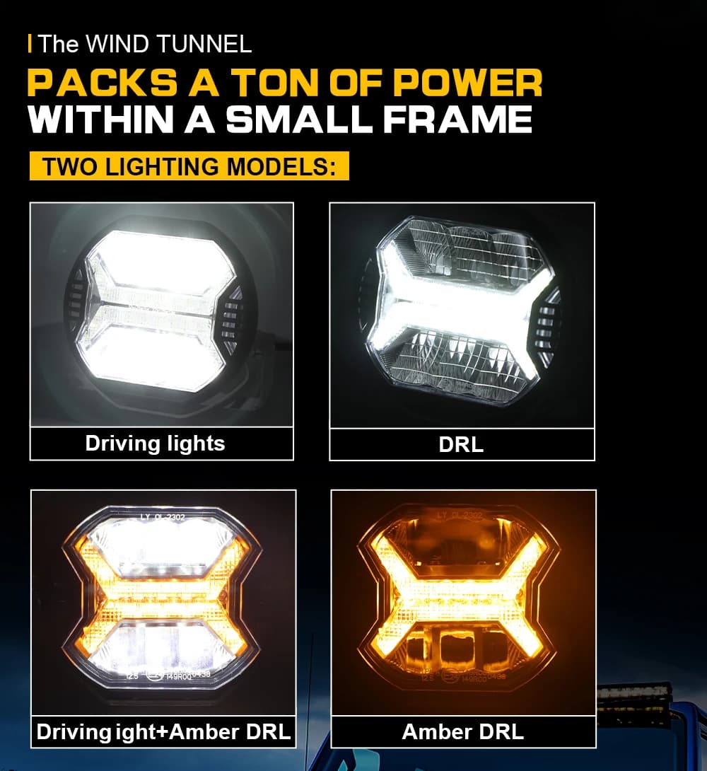 شريط إضاءة عمل LED للسيارة 4 بوصة 12V كهرماني DRL ضوء قيادة كشاف لسيارات جيب الطرق الوعرة القوارب الجرارات الشاحنات 4x4 SUV ATV - 2