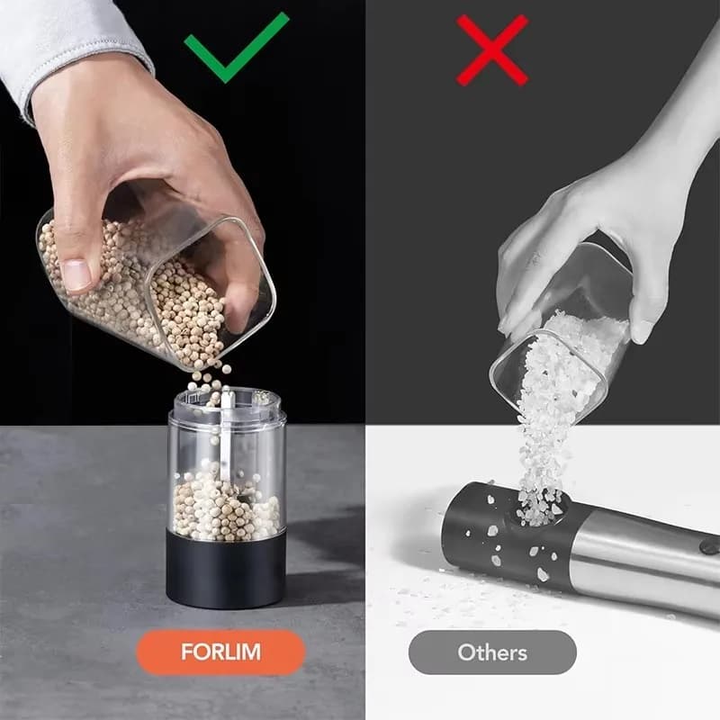 1pc/2pcs MINI USB Rechargeable Automatic Pepper Grinder Adjustable Coarseness Salt And Pepper Mill for Kitchen Spice Grinder - 5
