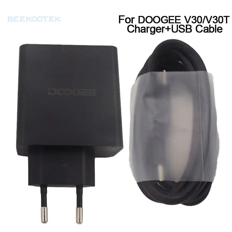 New Original DOOGEE V30T Charger Official Quick Charging Adapter USB Cable Data Line Parts For DOOGEE V30T Smart Phone