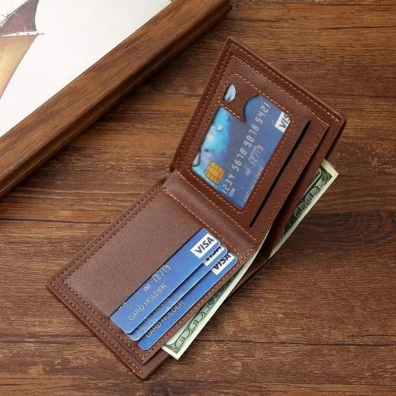 Engrave Custom Name Men's Short Frosted Leather Wallet Multi-Slot Coin Pocket Holder Men's Wallet Birthday Gift  Anniversary Day - 4