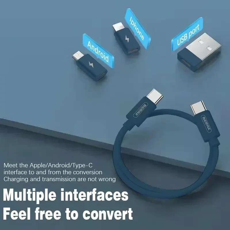 متعدد USB نوع C إلى C 60 واط كابل محول الشحن عدة USB C للإضاءة ، تحويل مجموعة USB A ونوع C إلى مايكرو/نوع C/البرق - 3