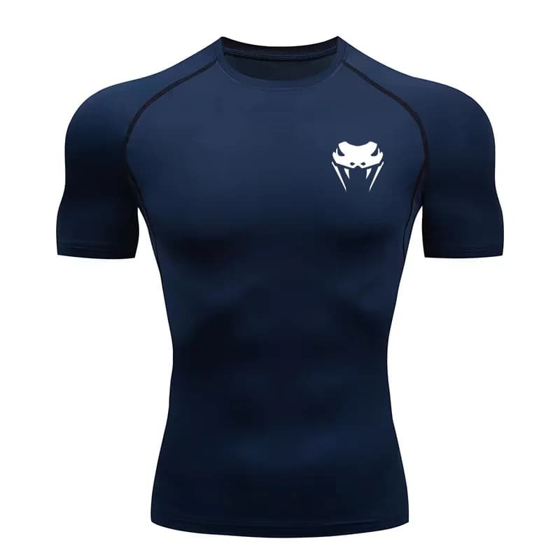 Men Compression Shirt Short Long Sleeve Quick Dry | All Season Workout Top for Gym Running Fitness UV Protection - 4
