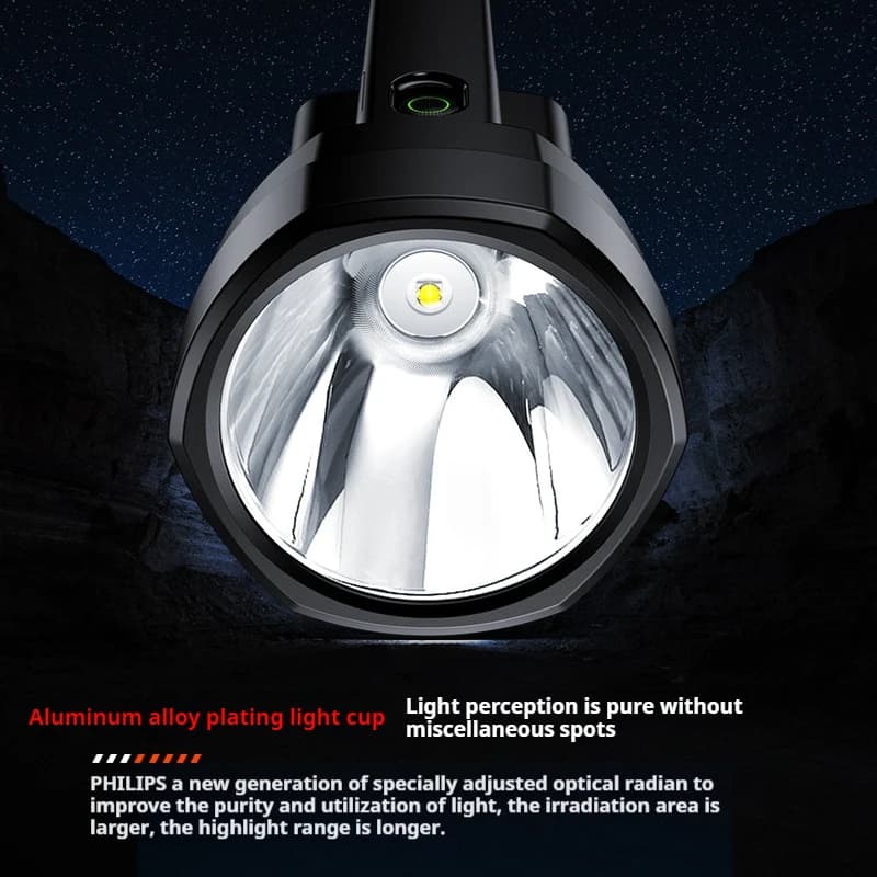 Philips Rechargeable Camp Flashlights Portable Waterproof Torch Work Light Outdoor Searchlight Camping Lantern with Side Light - 2