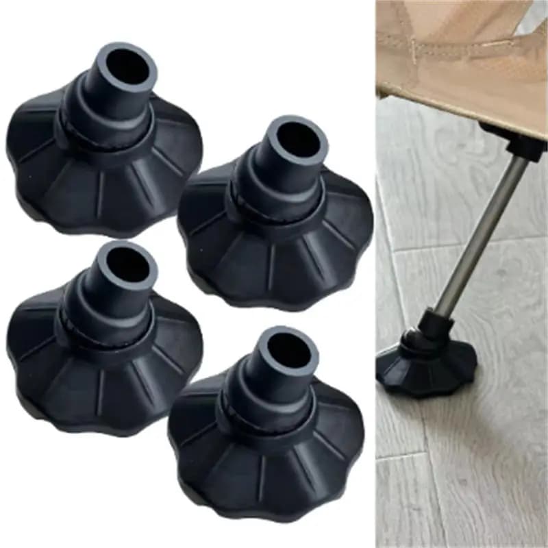 4Pcs Wear-resistant Non-Slip Camping Chair Foot Pads Adjustable Leg Caps For Folding Chair Or Stool Practical Outdoor Accessory - 3