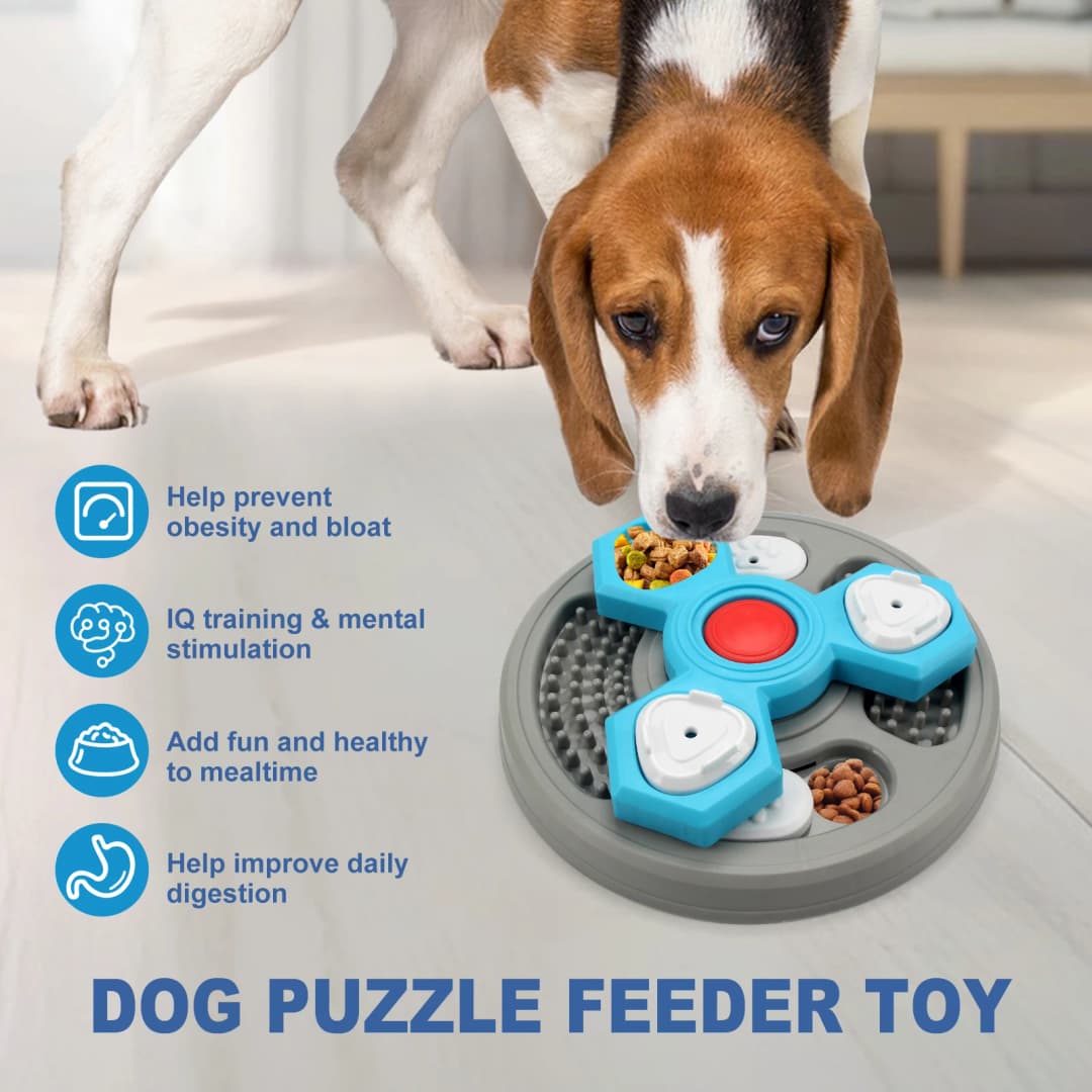 2-Layers Dog Puzzle Toys Slow Feeder Food Dispenser Interactive Increase Puppy IQ Anti-Choking Tableware Dog Licking Plates - 3
