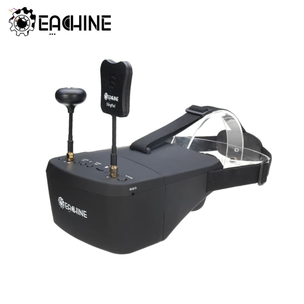 نظارة فيديو Eachine EV800D، 5.8G، 40 قناة، 5 بوصة، 800*480، نظارة FPV بتنوع HD DVR مع بطارية لنماذج RC