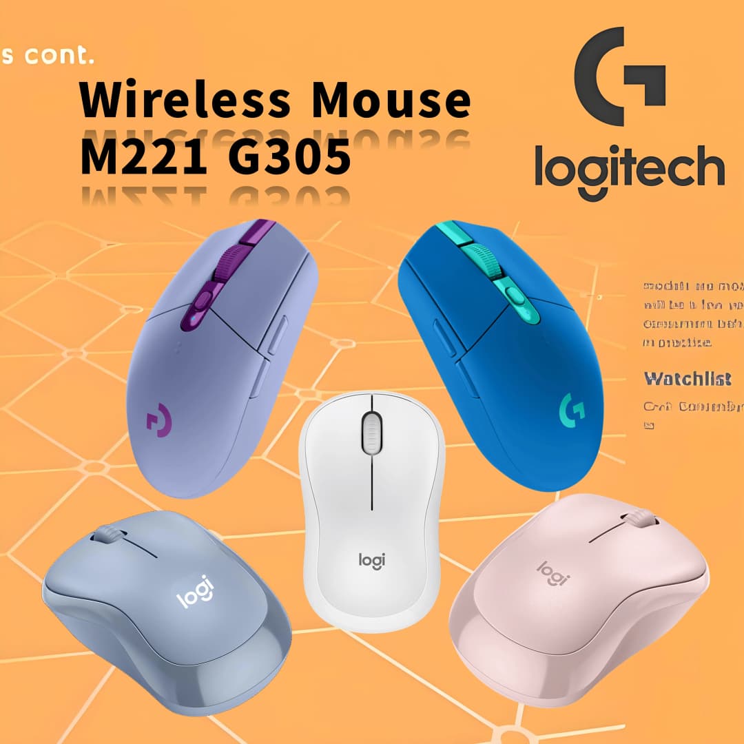 Logitech متوافق مع المكتب والألعاب، يدعم أنظمة متعددة والتشغيل الفوري logiM221&G305