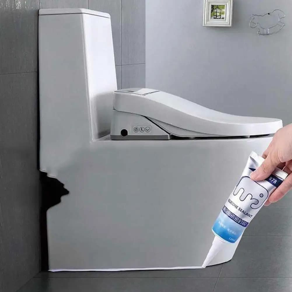 مانع تسرب سيليكون عالي القوة آمن 120 مل لاصق مقاوم للماء أبيض للاستخدام في المنزل والمطبخ والحمام - 6