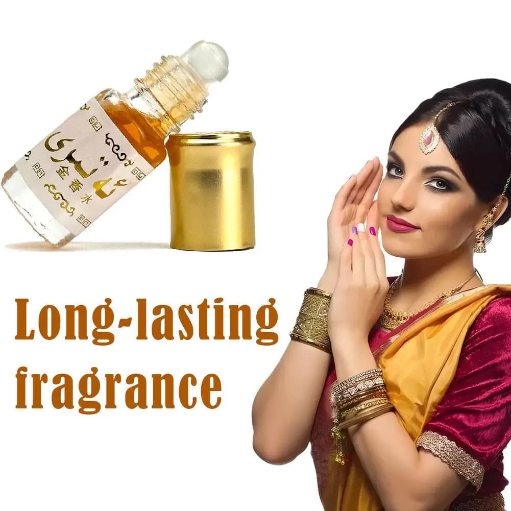 Arabian Gold Perfume Oil Roll On Bottle Long Lasting Fragrance Body Perfume Unisex Portable Long Lasting Scent Body Fragrance - 4