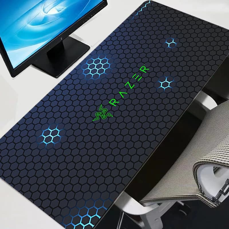 Mousepad Gamer Computer Accessories Keyboard Pad Razer Logo Table Mat Soft Mouse Pad Company Gaming Laptop Desk Accessory PC Mat - 2