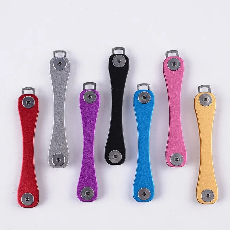 طويل ستلي EDC والعتاد الألومنيوم الصلب أكسيد سيارة مفتاح حامل كليب مفاتيح المنظم مجلد الذكية المفاتيح في الهواء الطلق مفتاح تخزين جامع - 2