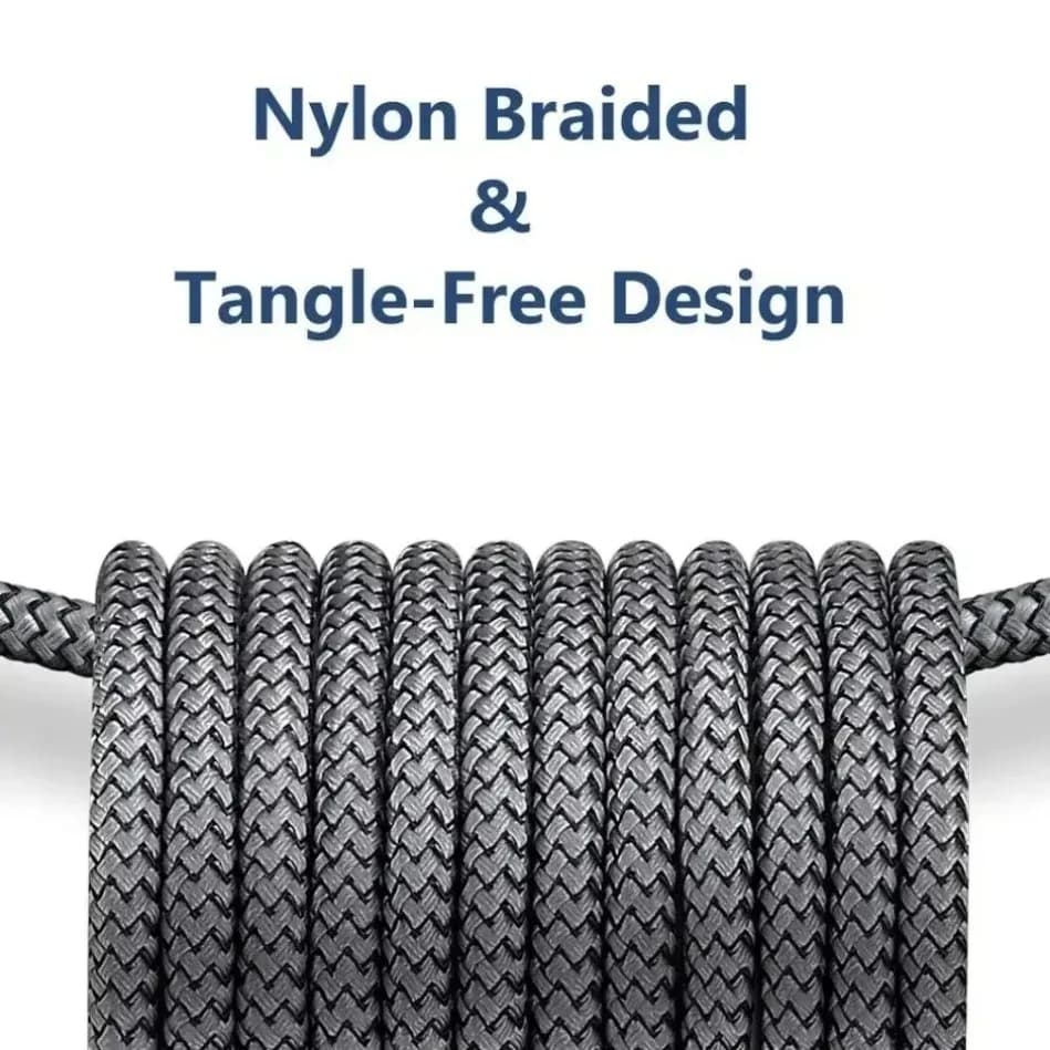Durable Dragon Braided USB C Cable High Tensile Strength 2.4A Fast Charging Type C Cord Tangle Free for All Type C Devices - 3