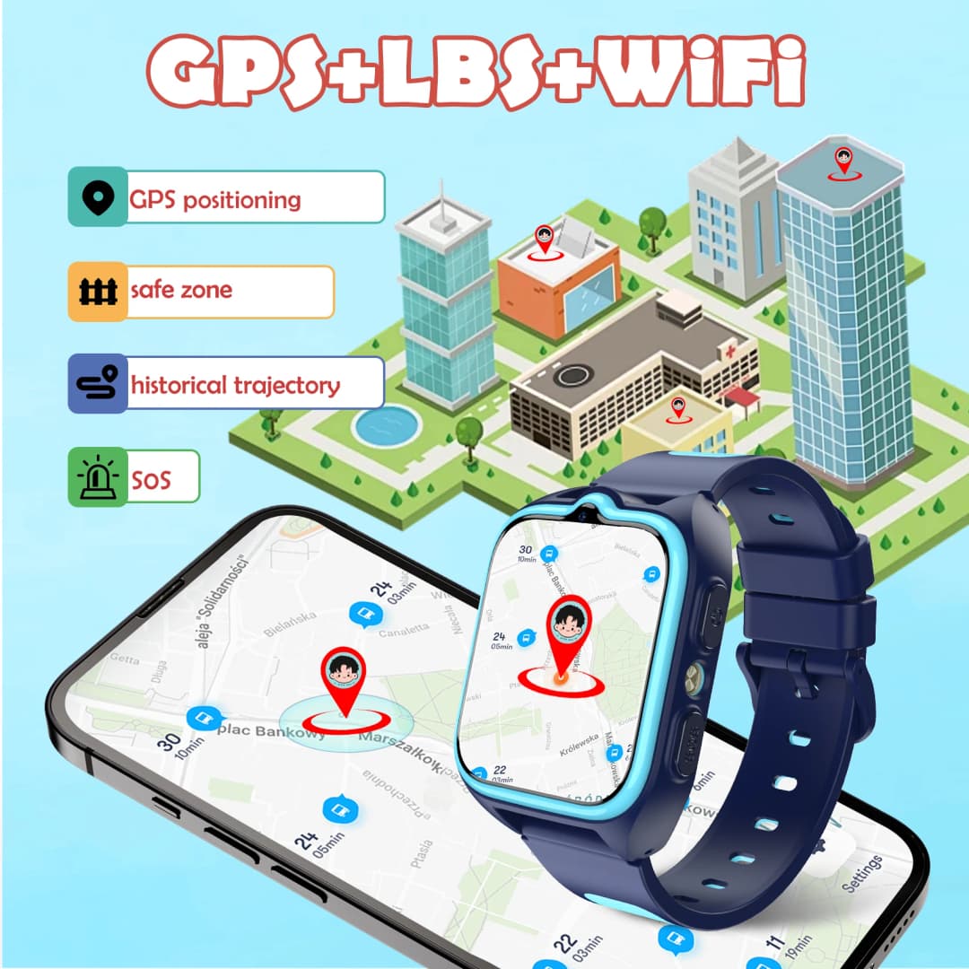 ساعة ذكية Blackview للأطفال، 4G، تتبع GPS، مكالمة فيديو HD، مقاومة للماء، ساعة يد مضادة للفقدان، أفضل هدية للأولاد والبنات - 2