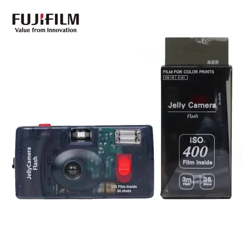 Fujifilm Jelly Disposable Film Camera Transparent IOS 400 Film Camera Take 36 Sheets Flashing Camera Birthday Christmas Gifts - 5
