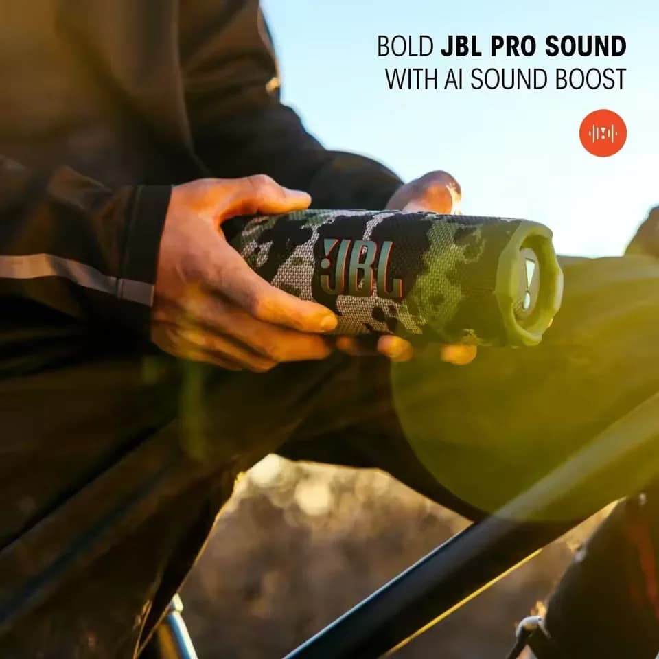 JBL Flip 7 Waterproof Bluetooth Speaker - Mini HiFi Stereo Sound System with Powerful Bass IP68 Wireless Portable - 6