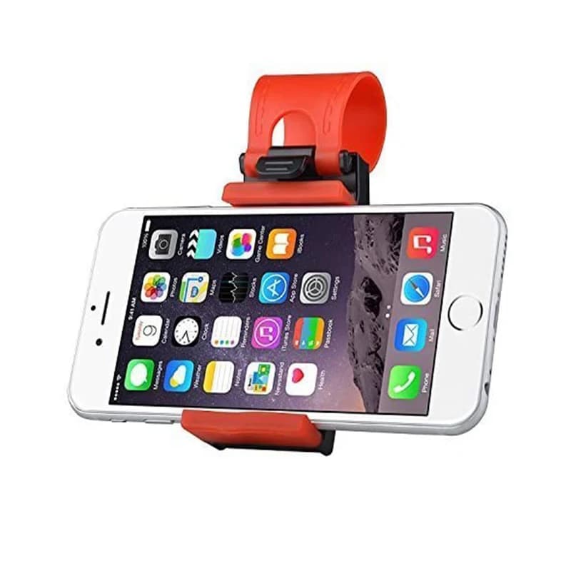 Car Steering Wheel Phone Holder Universal Cell phone Stand  Car Steering Wheel Bike Clip Mount Holder - 3