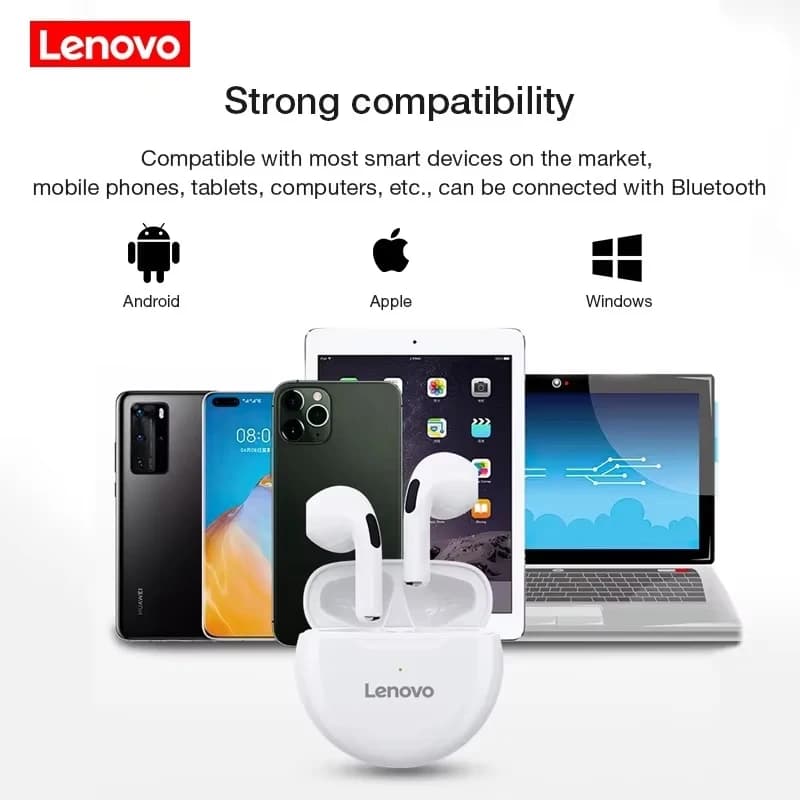 Original Lenovo HT38 Wireless Headphones TWS Bluetooth Earphones HD Stereo Game Call Noise Reduction Earbuds Music Sport Headset - 6