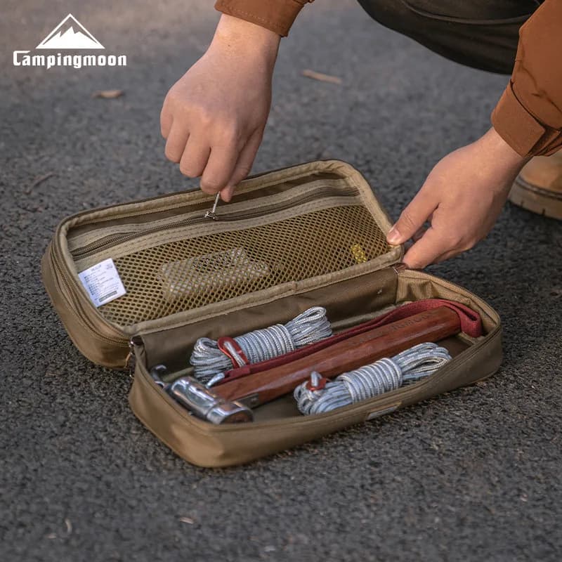 CAMPINGMOON Outdoor Equipment Thickened Polyester Waterproof Handbag Camping Double-layer Multifunctional Tactical Storage Bag - 4