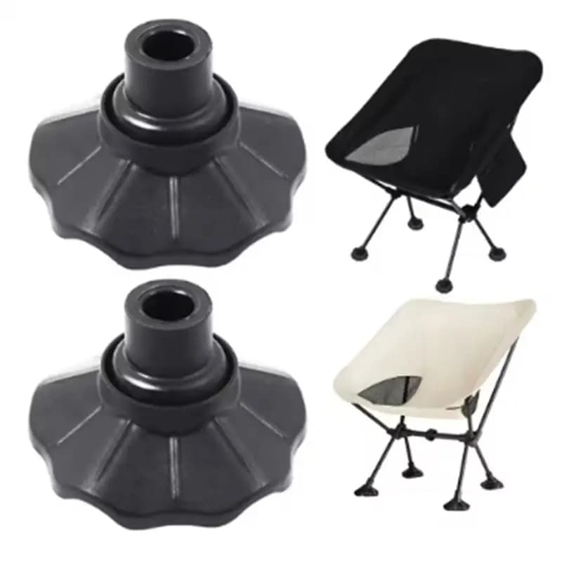 4Pcs Wear-resistant Non-Slip Camping Chair Foot Pads Adjustable Leg Caps For Folding Chair Or Stool Practical Outdoor Accessory - 6