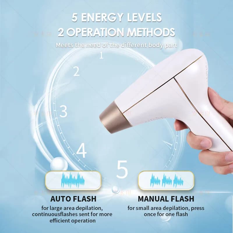 جهاز إزالة الشعر بالليزر اللاسلكي القابل لإعادة الشحن من فانكوستار 4 في 1 مع مصباح قابل للاستبدال وتبريد وبدون ألم لتشذيب البكيني الدائم IPL - 6